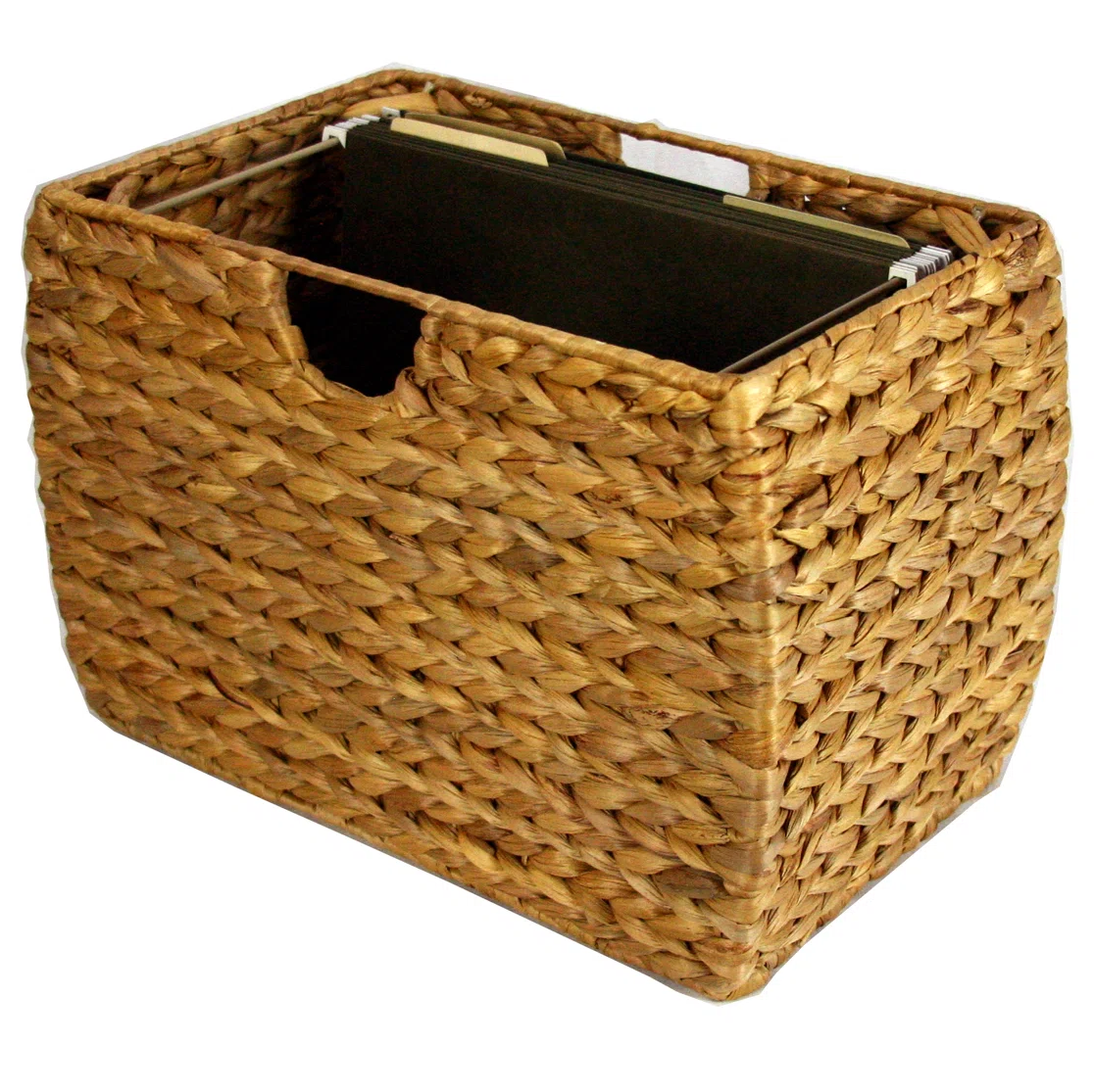 IBIZA-1 Hyacinth Curved 3-Drawer Basket Filing Cabinet - Image 7