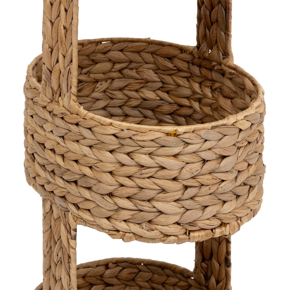 LUCIA-1 Hyacinth 3-Tier Oval Basket Stand - Image 6