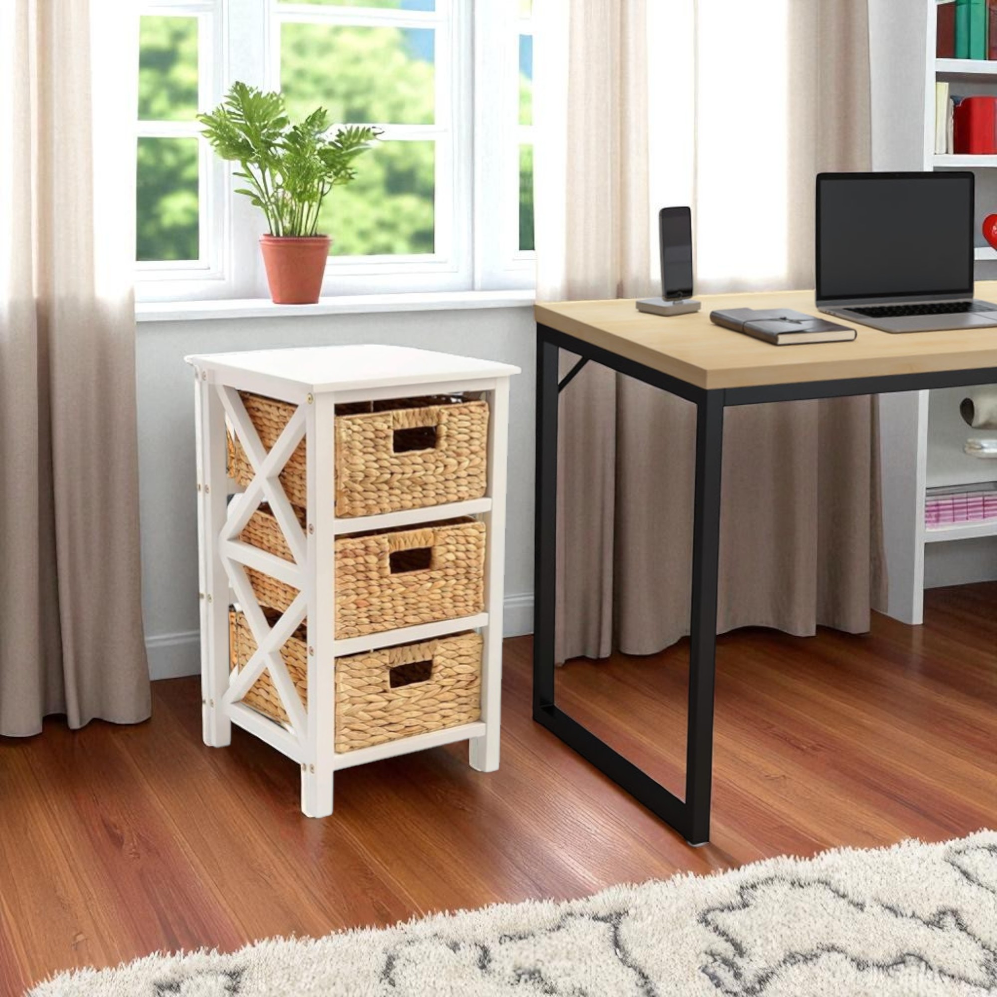 IBIZA-1 Hyacinth 3-Tier X-Sided Storage Cabinet