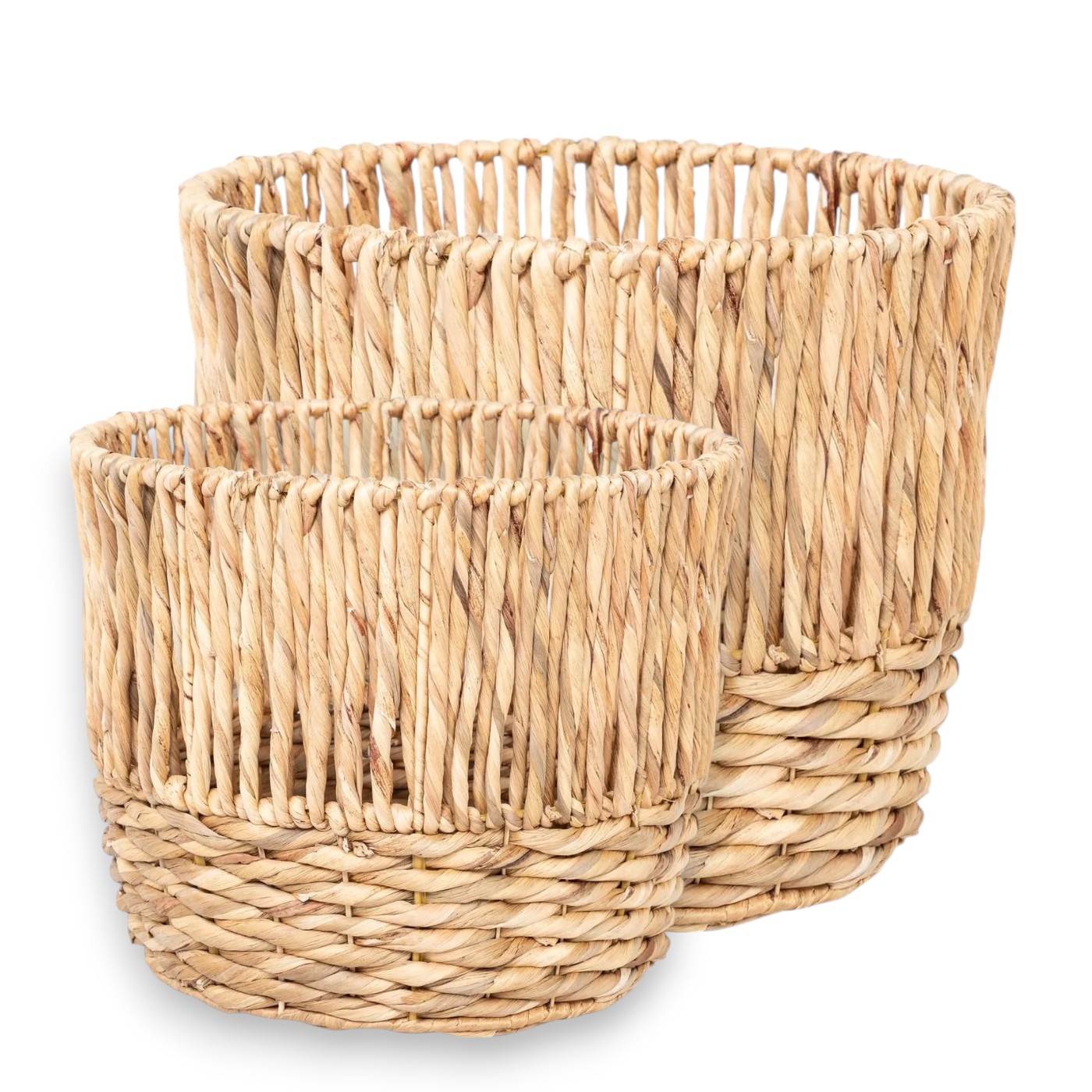 CAPRI-3 Hyacinth Artisan Round Basket Planter(s) - Image 4