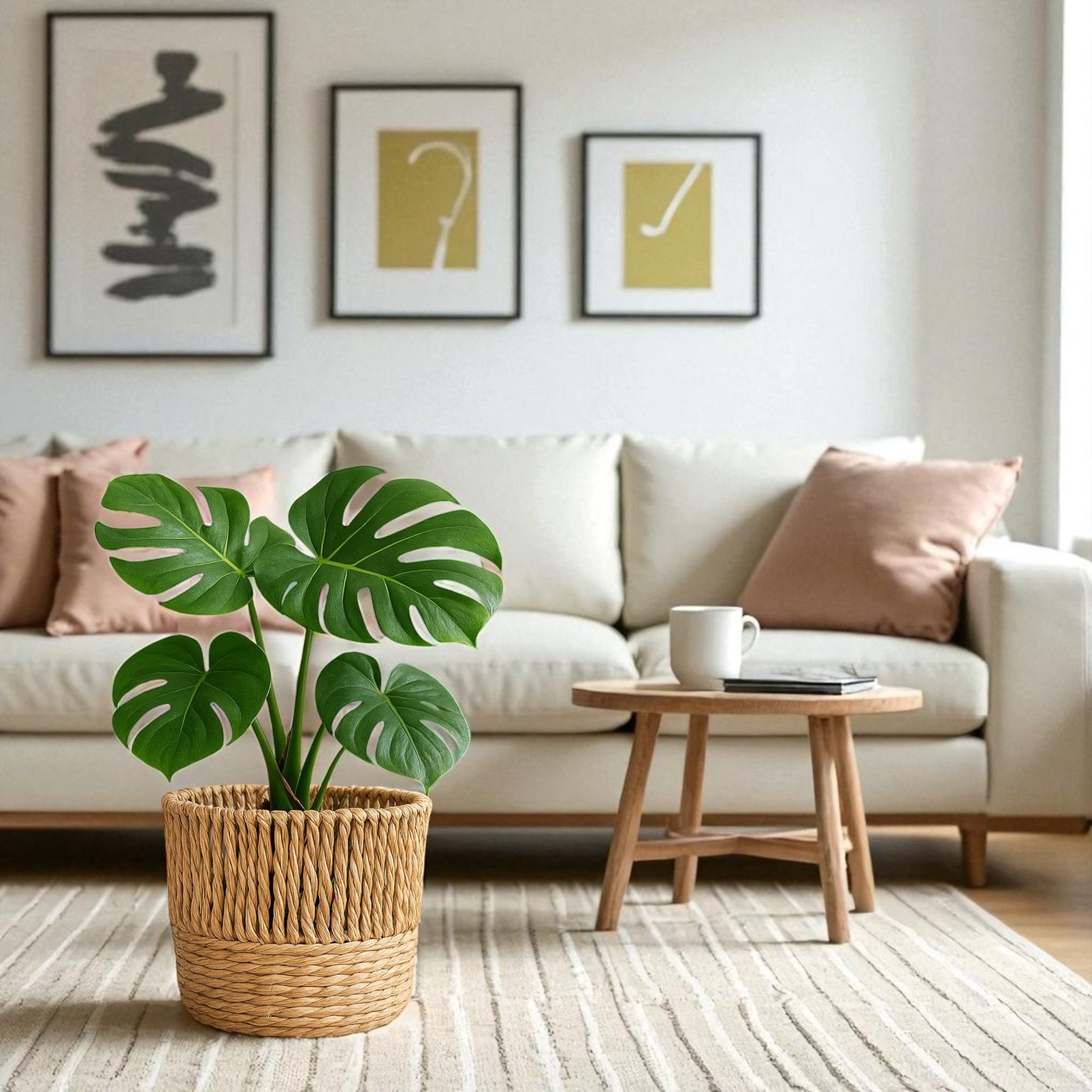 CAPRI-3 Hyacinth Artisan Round Basket Planter(s)