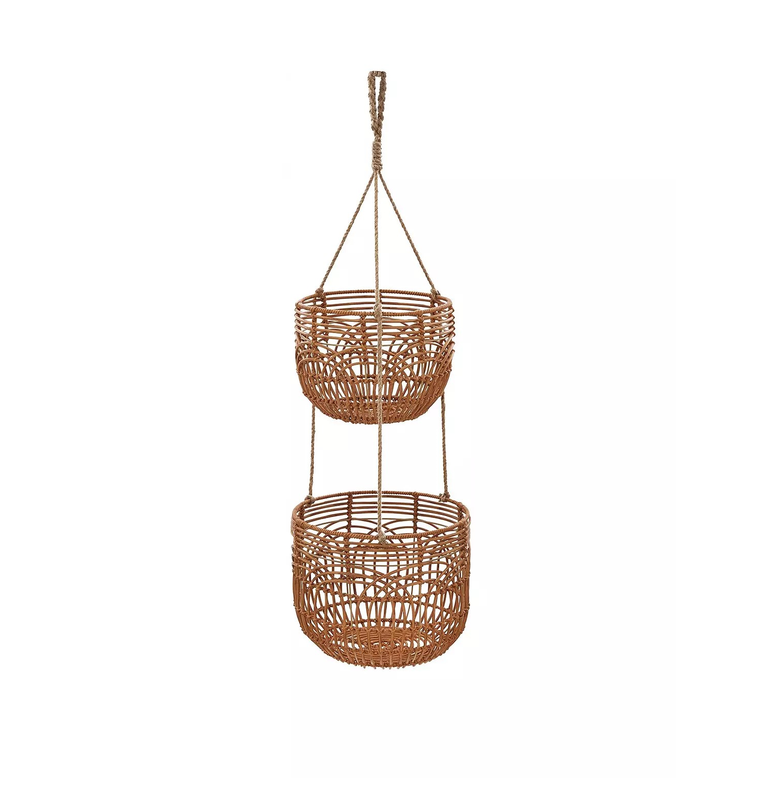 CAPRI-7 Poly Rattan Stylish Round Basket Planters (Set 2) - Image 3