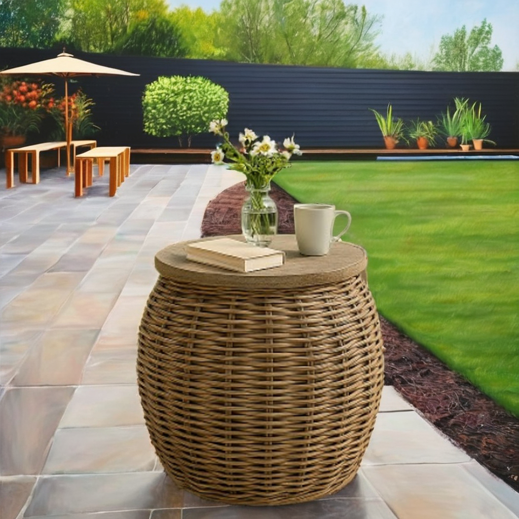 IBIZA-5 Rattan Storage Side & End Table - Image 2