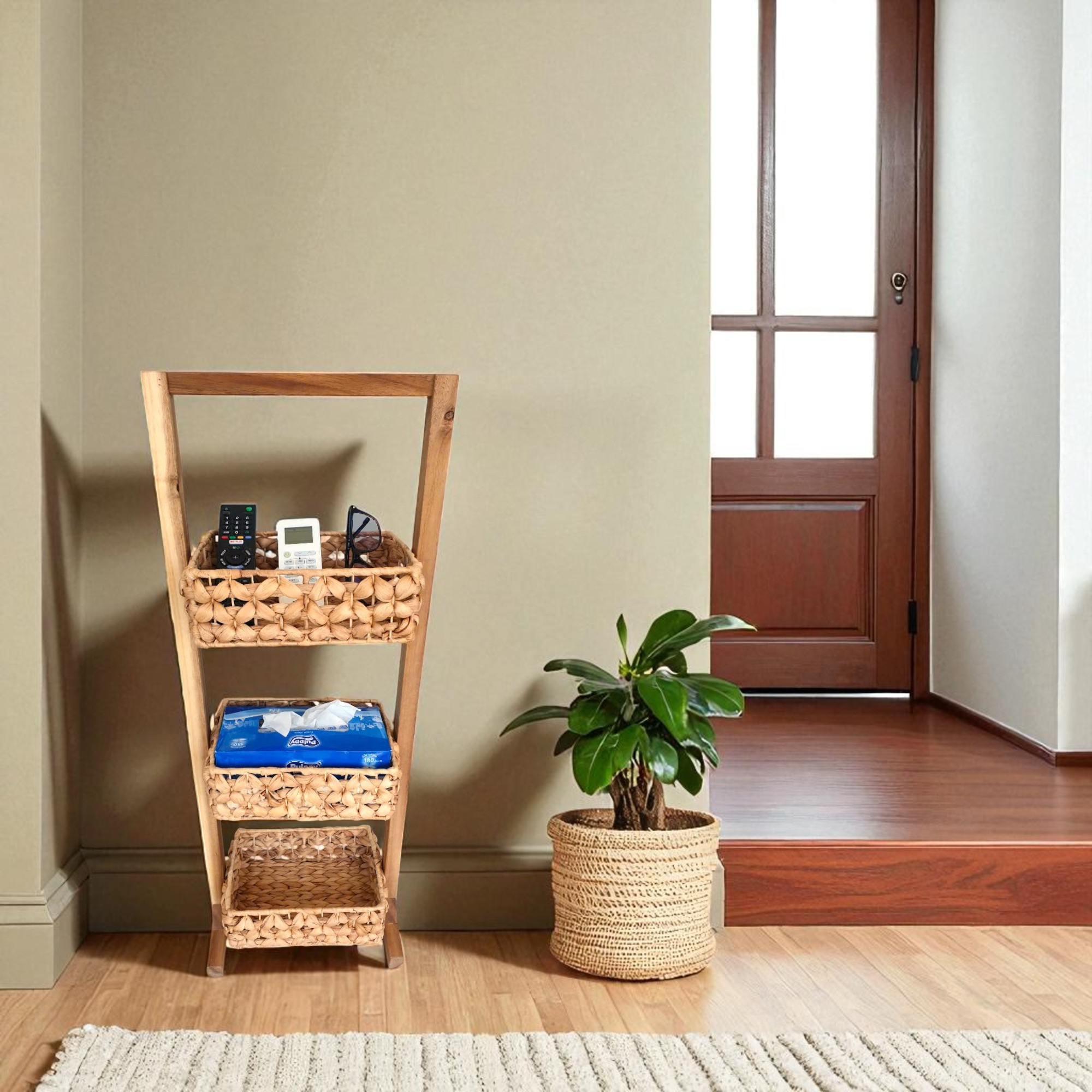 IBIZA-3 Hyacinth 3-Tier Stylish Versatile Standing Caddy