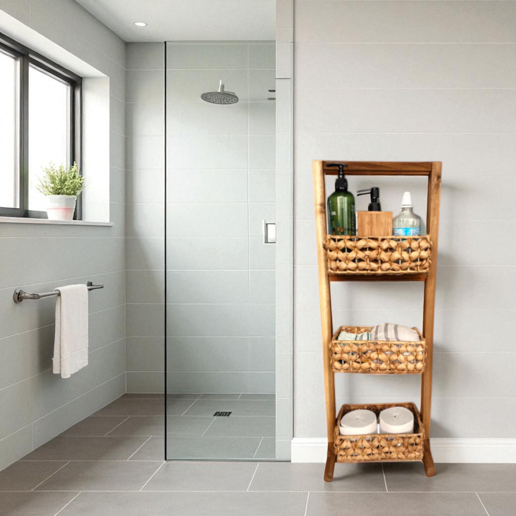 IBIZA-3 Hyacinth 3-Tier Stylish Versatile Standing Caddy - Image 2