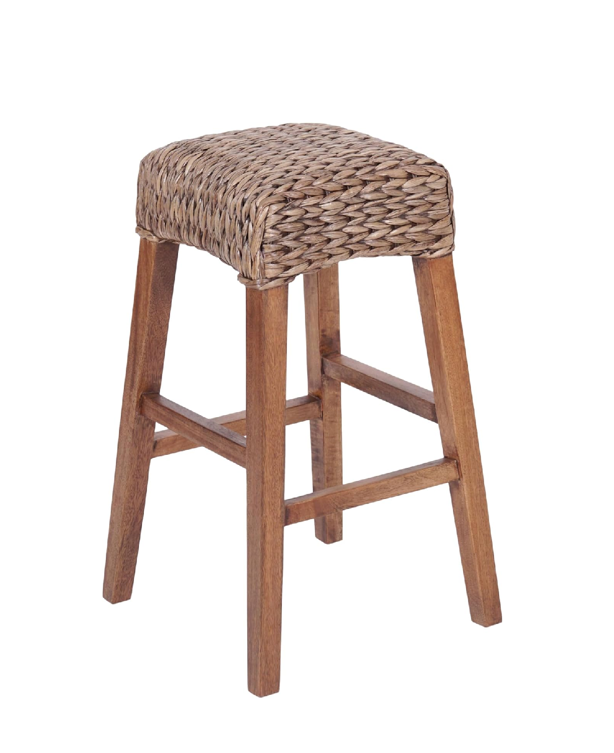 IBIZA-1 Hyacinth Rustic Backless Bar Stool - Image 4