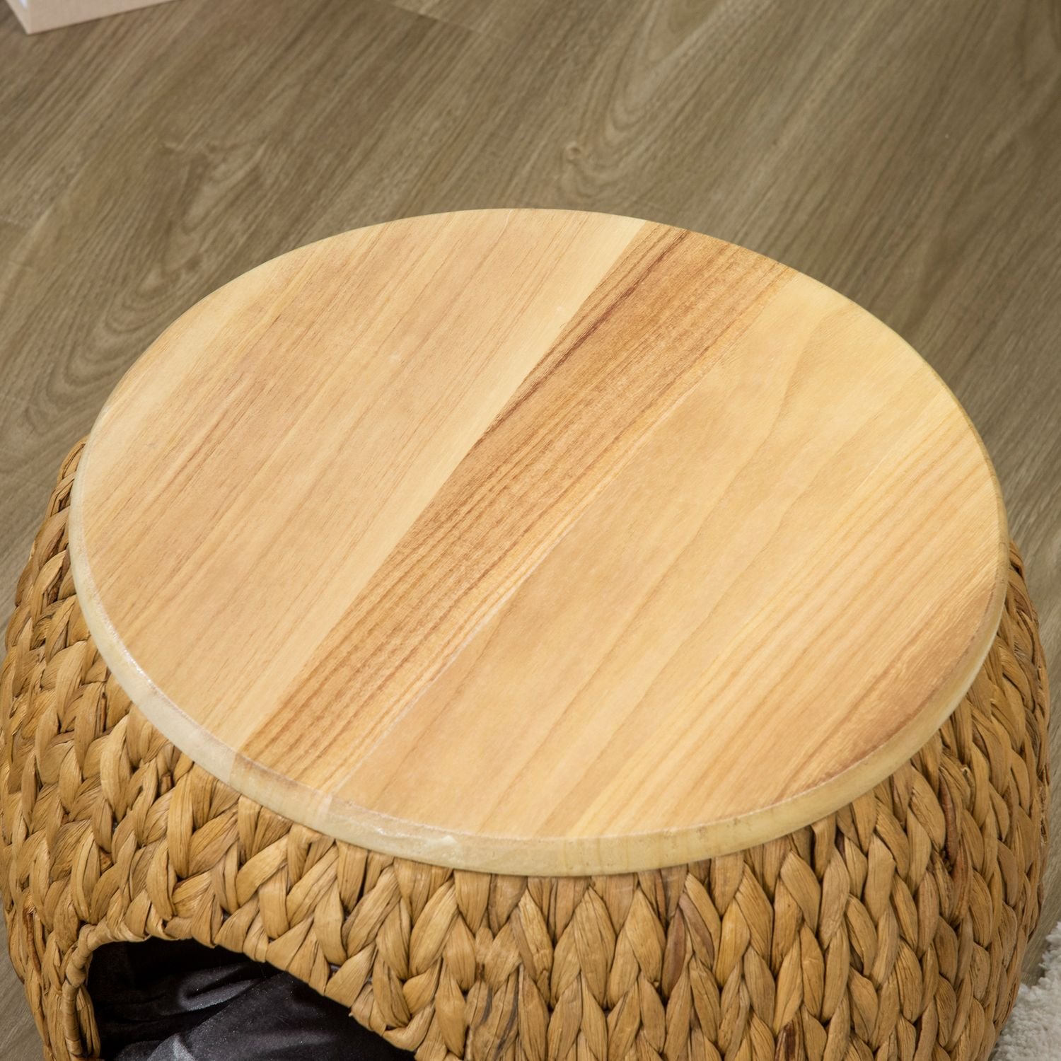 NEVIS-1 Hyacinth Elegant Round Cat Cave Ottoman - Image 3