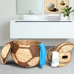 ISLA-1 Hyacinth Sports Ball-shaped Storage Basket (Set 2)