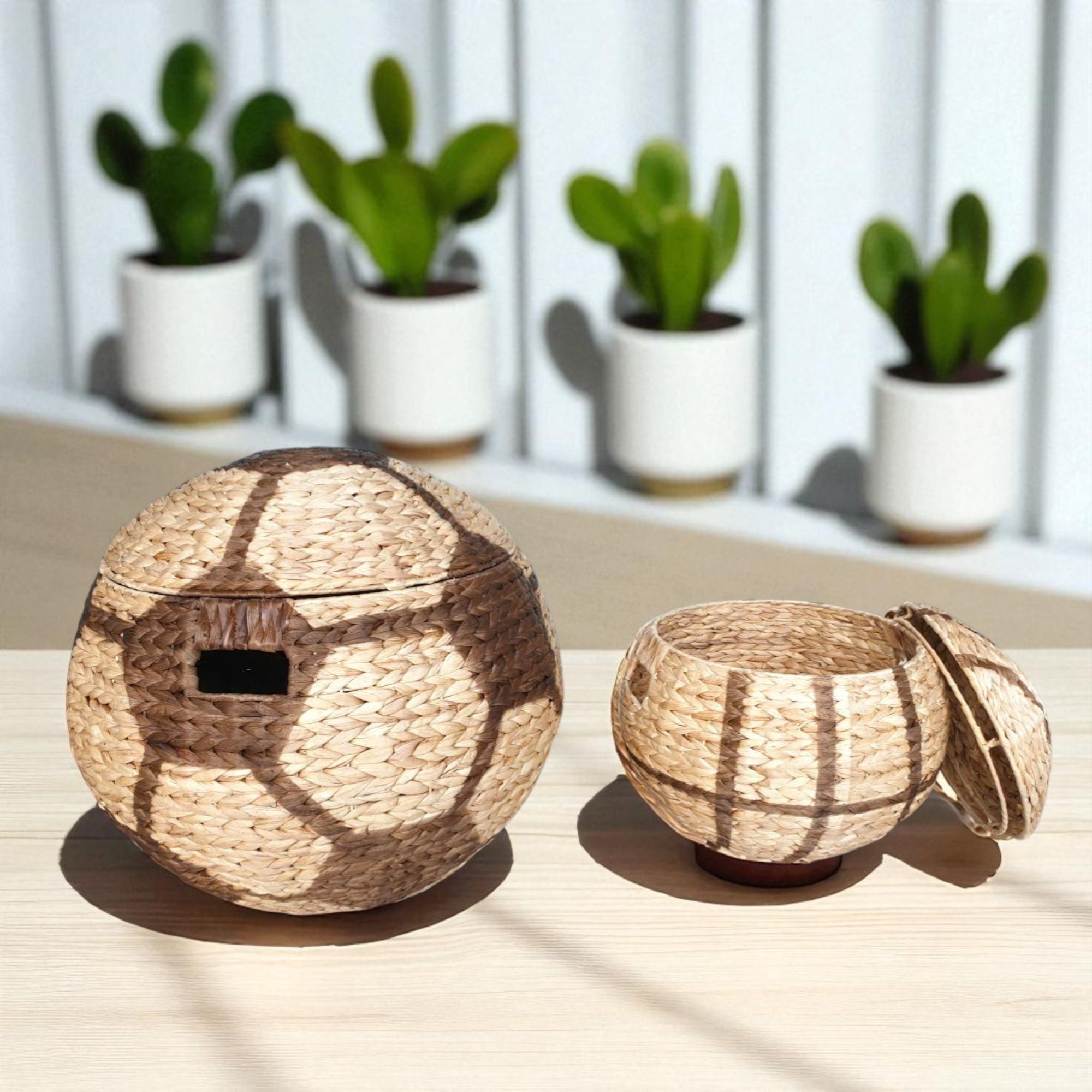 ISLA-1 Hyacinth Sports Ball-shaped Storage Basket (Set 2) - Image 4