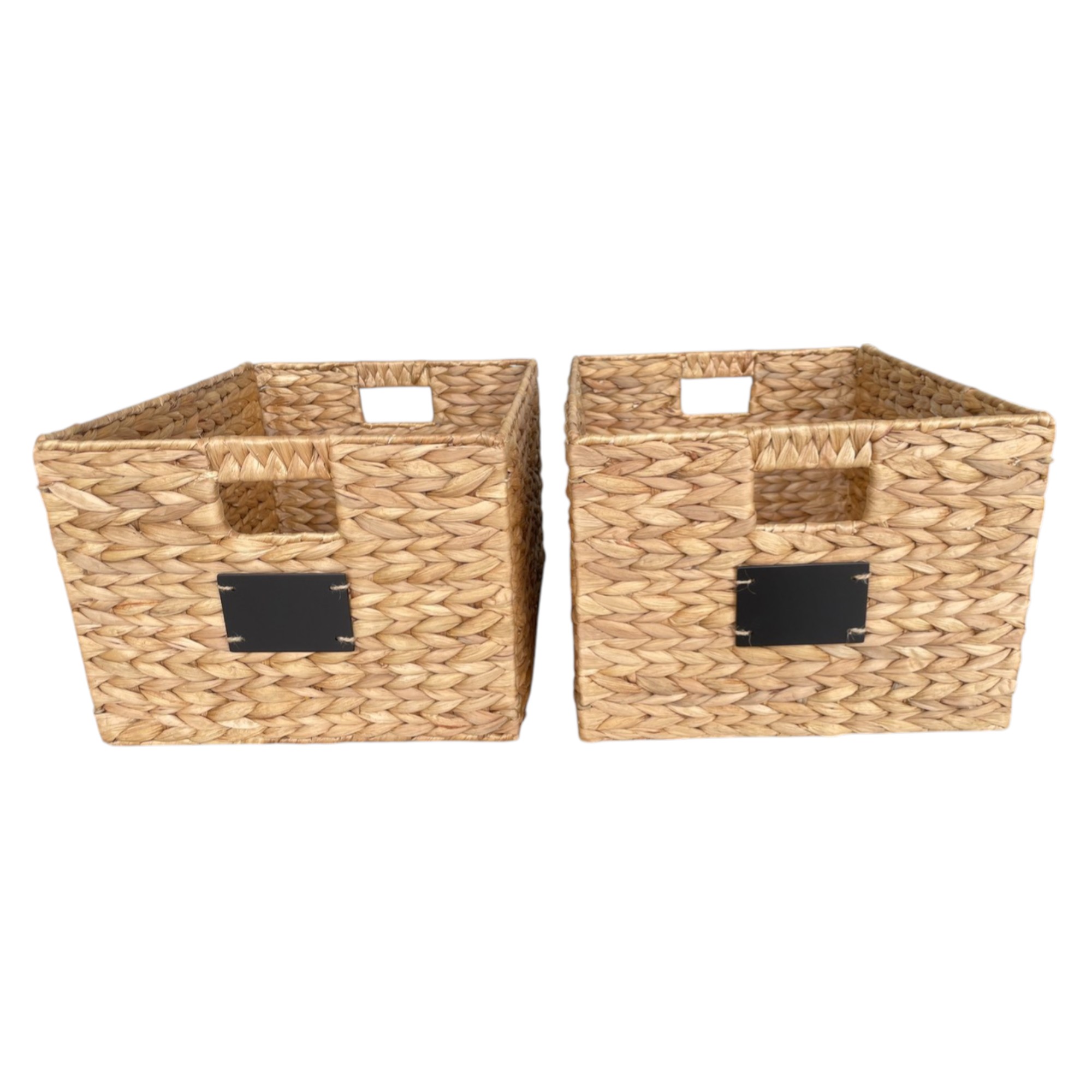 ISLA-1 Hyacinth Rect Foldable Chalkboard Baskets (2-Pack) - Image 6