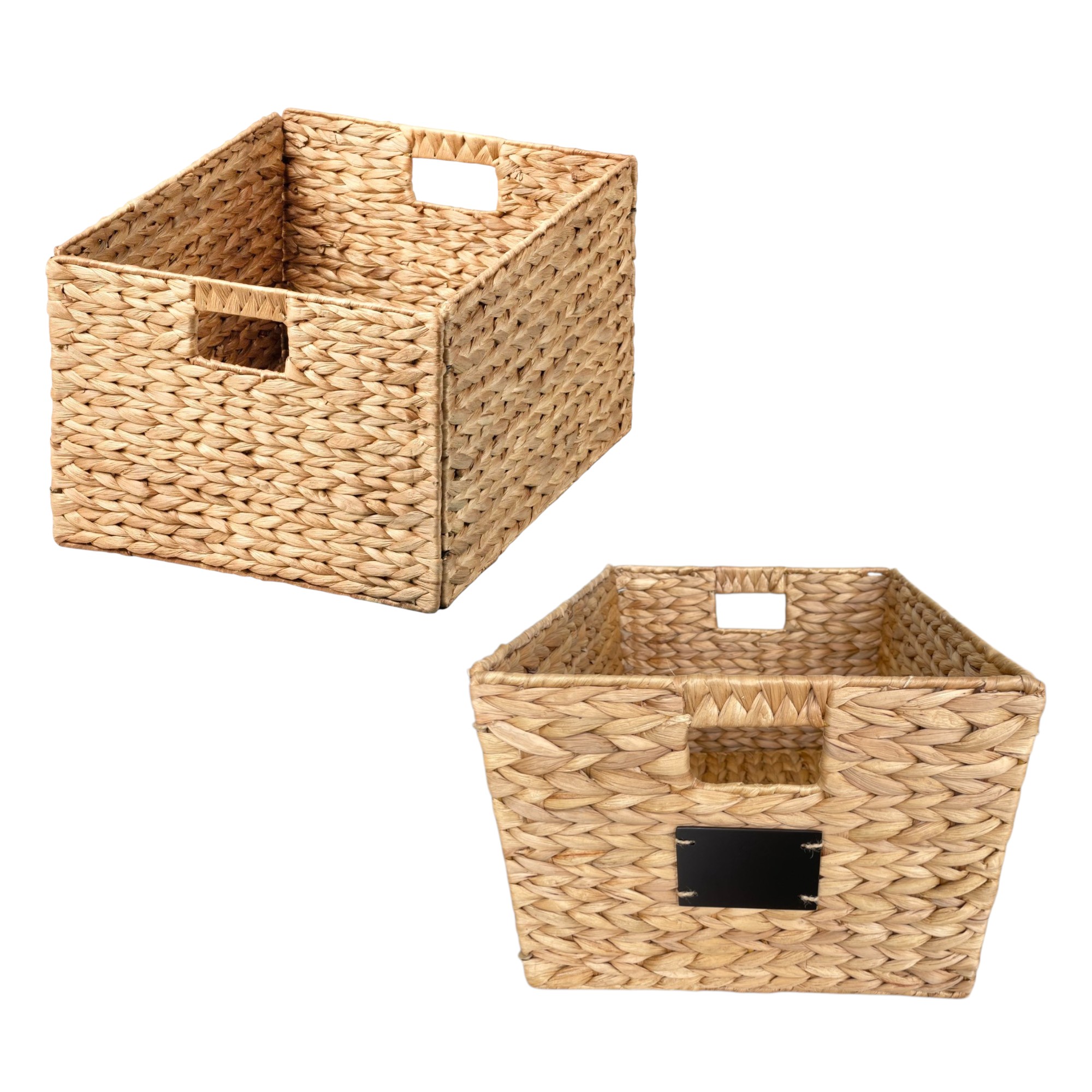 ISLA-1 Hyacinth Rect Foldable Chalkboard Baskets (2-Pack) - Image 7