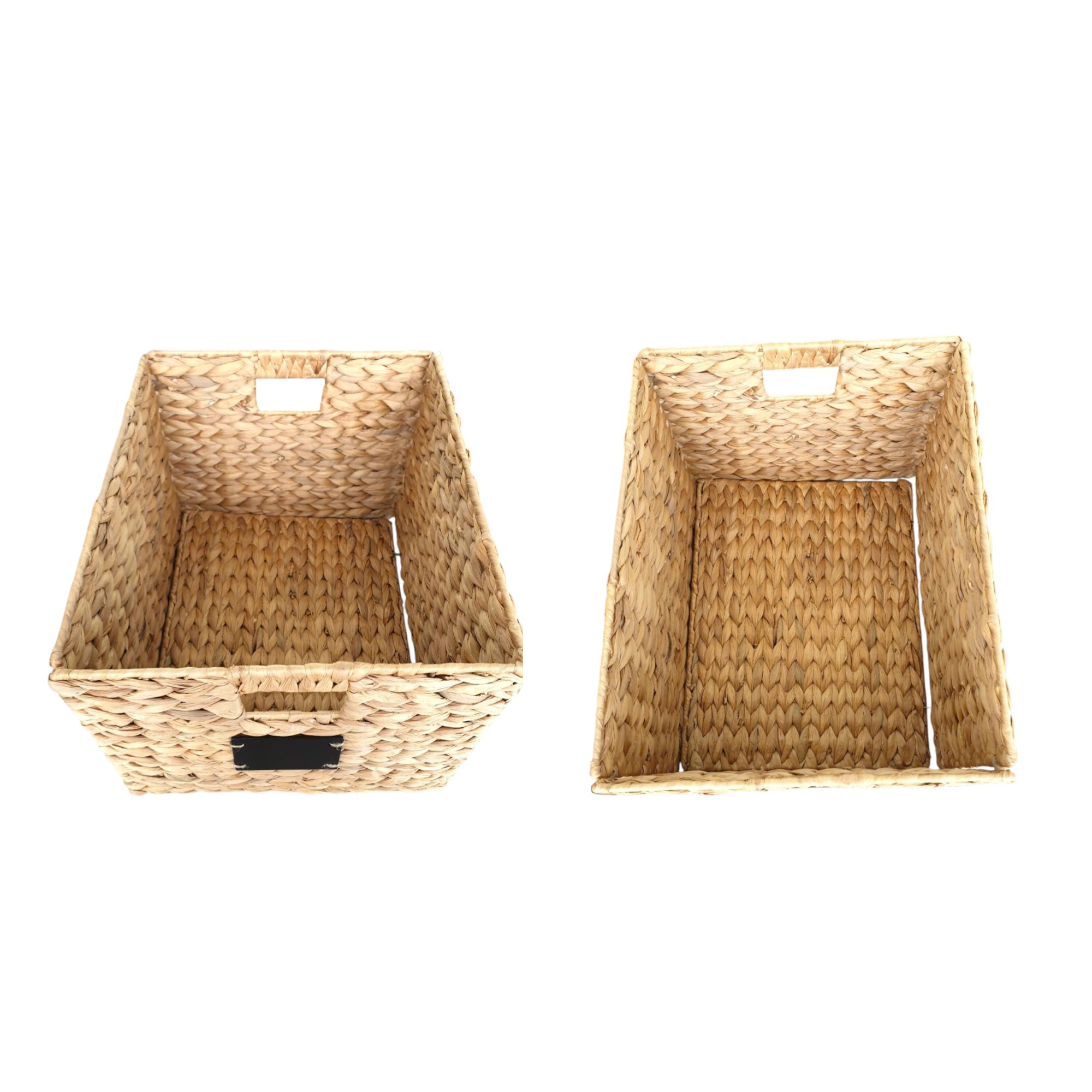 ISLA-1 Hyacinth Rect Foldable Chalkboard Baskets (2-Pack) - Image 8