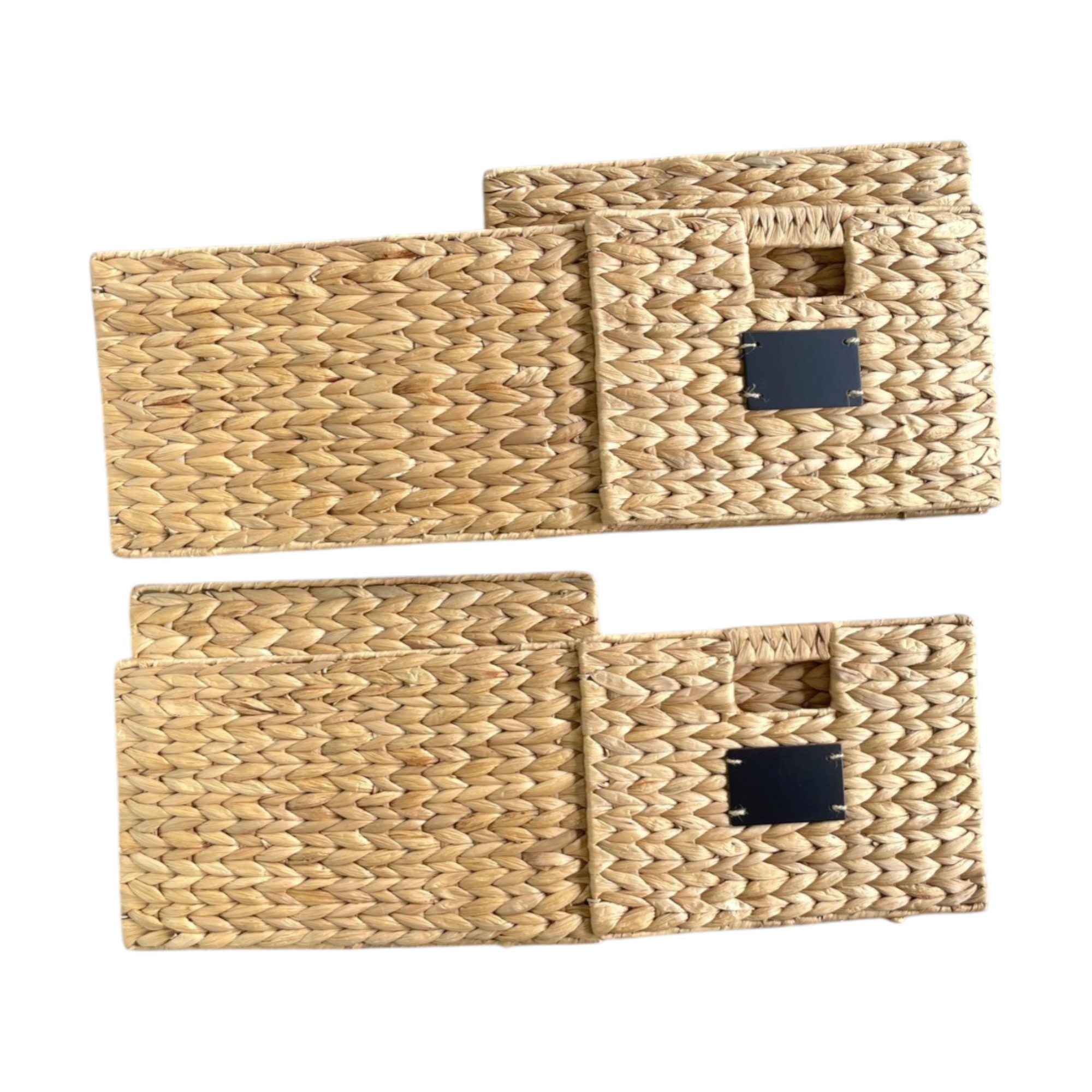 ISLA-1 Hyacinth Rect Foldable Chalkboard Baskets (2-Pack) - Image 9