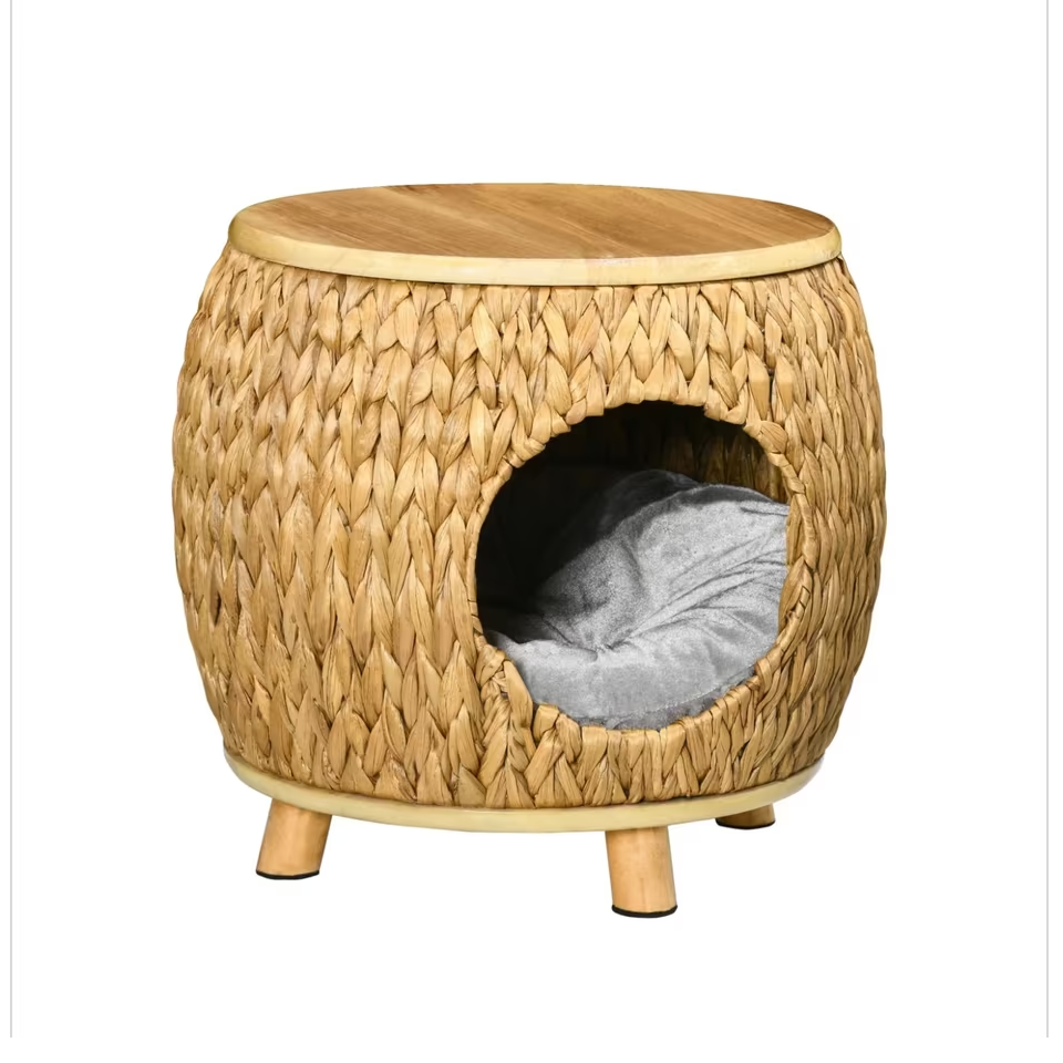 NEVIS-1 Hyacinth Elegant Round Cat Cave Ottoman - Image 4