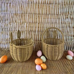 NEVIS-5 Rattan Bunny Ears Easter Basket