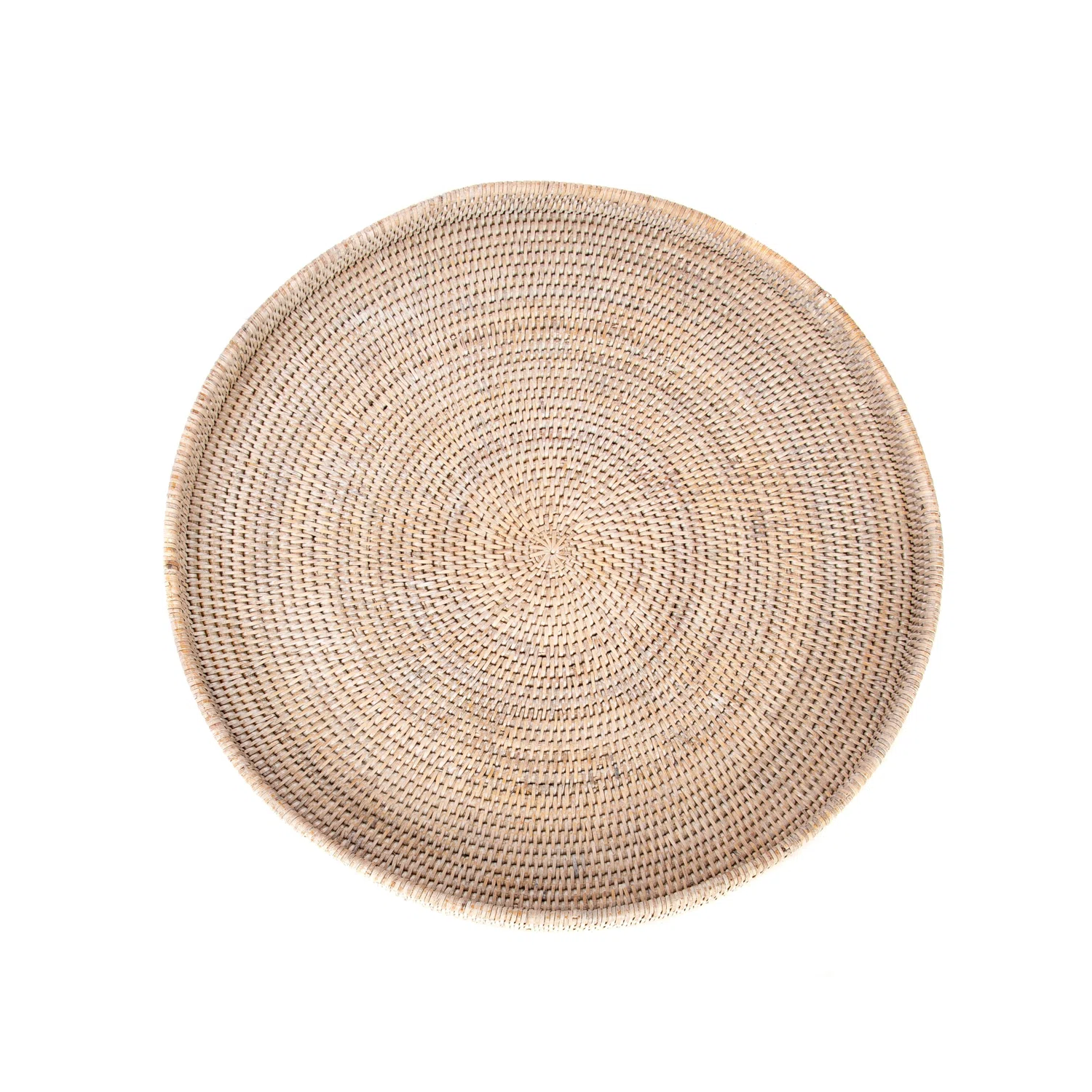LUCIA-5 Natural Rattan Round Serving Tray - Image 4