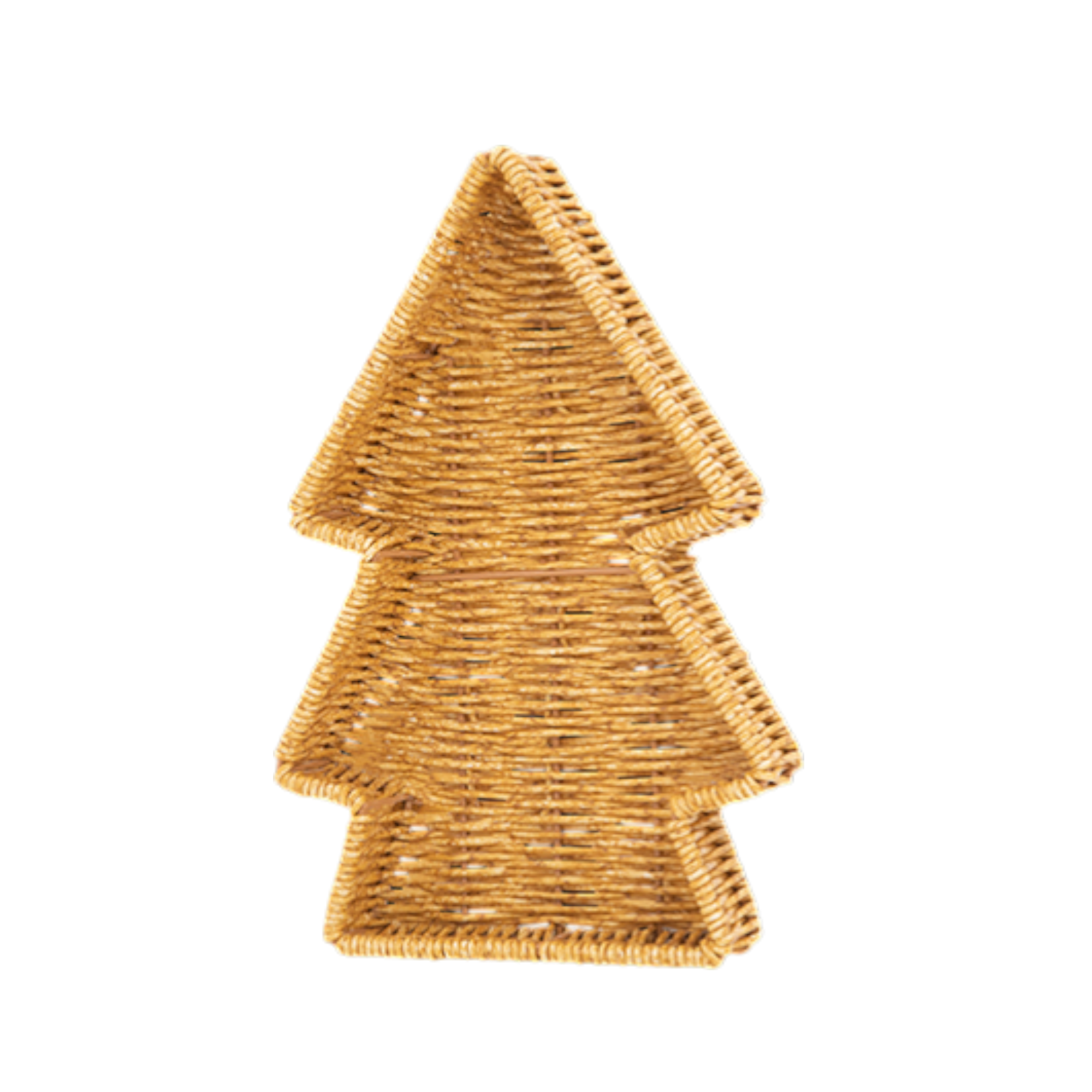 ISLA-5 Rattan Xmas Tree-Shaped Decorative Tray - Image 5
