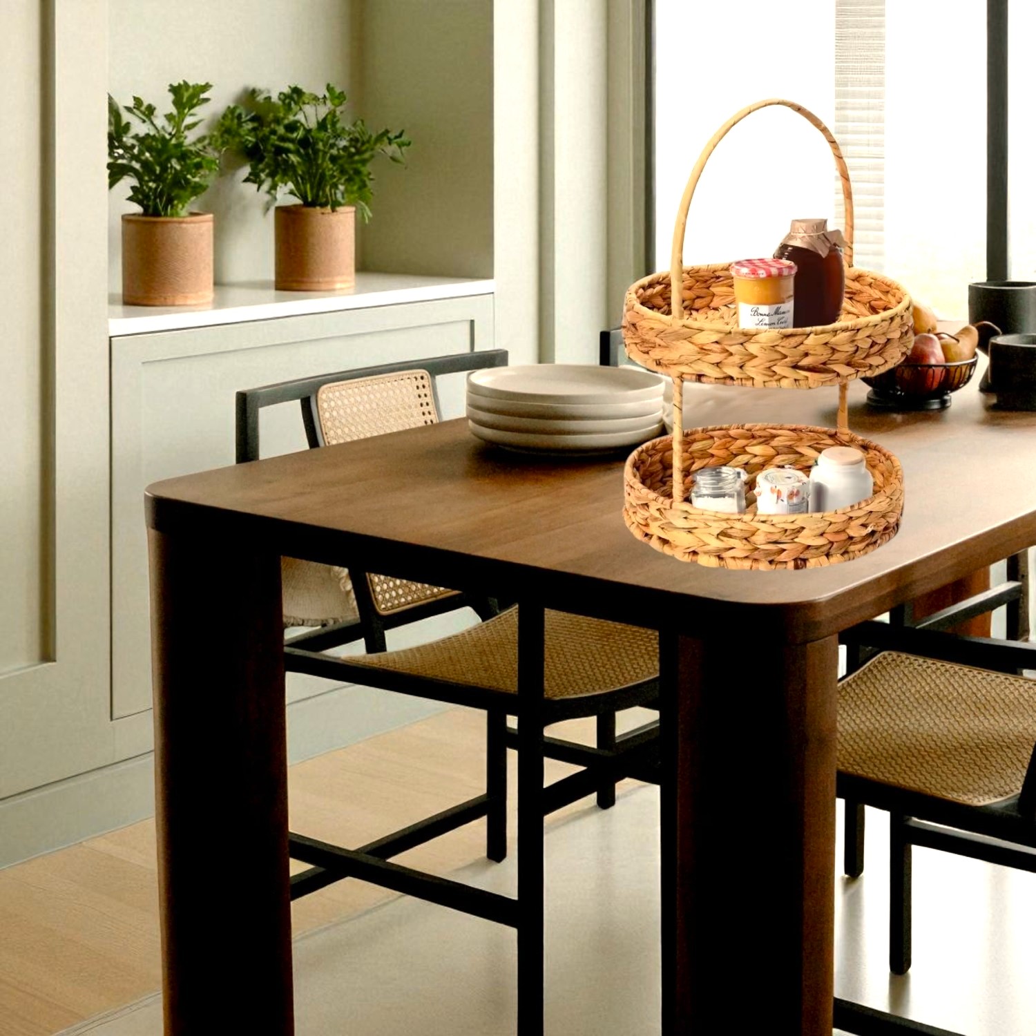 LUCIA-1 Hyacinth Fruit Tray Basket Stand - Image 2