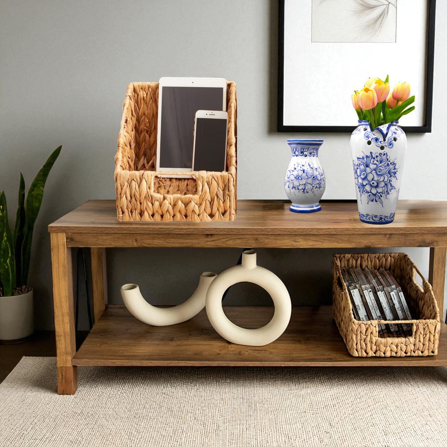 ISLA-1 Hyacinth Rect Curved-cut Pantry Baskets (2-Pack) - Image 3