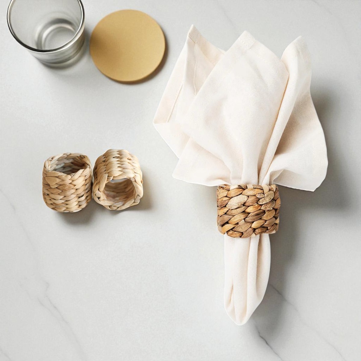 LUCIA-2 Hyacinth Decorative Napkin Rings (48-Pack) - Image 2