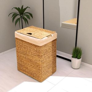 ISLA-1 Hyacinth Rect Foldable Lidded Laundry Hamper