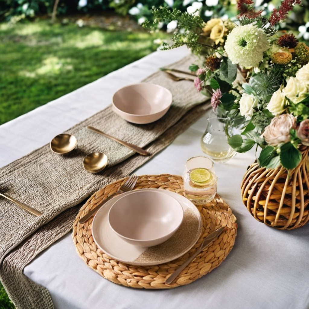 LUCIA-1 Hyacinth Round Decorative Placemat (5-Pack) - Image 2