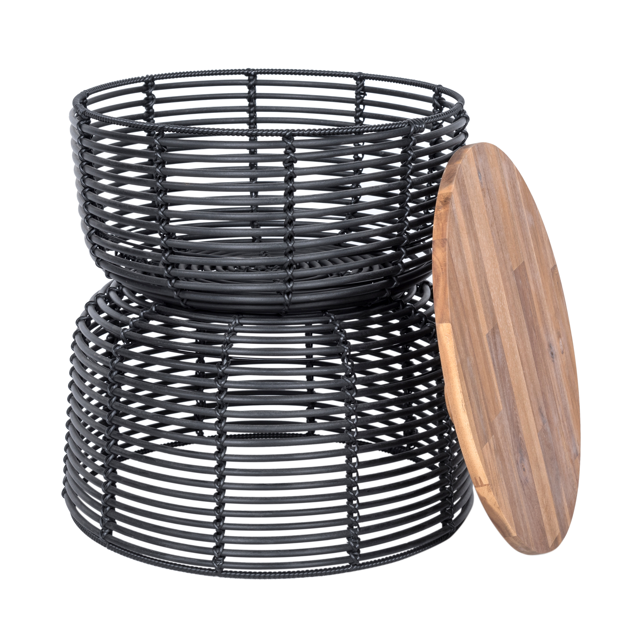 IBIZA-7 Poly Rattan Stylish Storage Side Table - Image 5