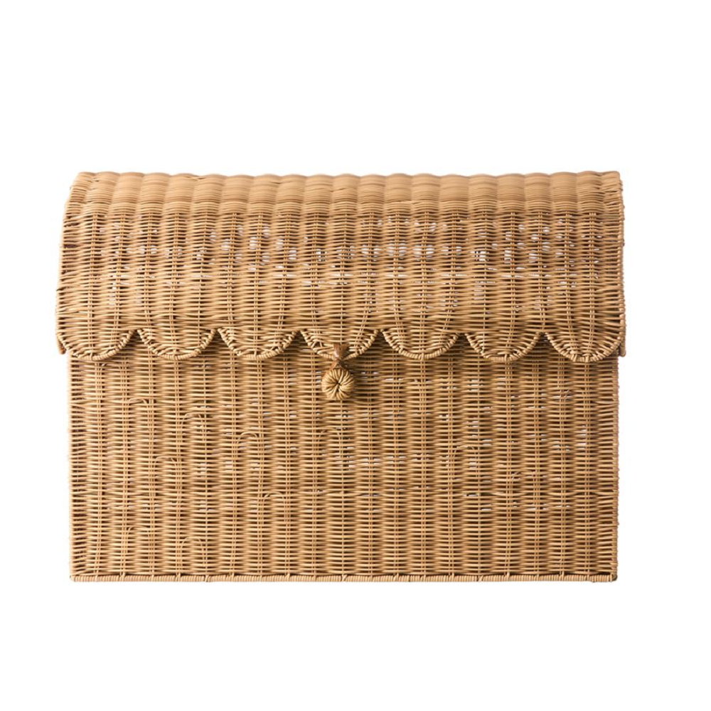ISLA-7 Poly Rattan Stylish Scalloped Storage Chest - Image 4