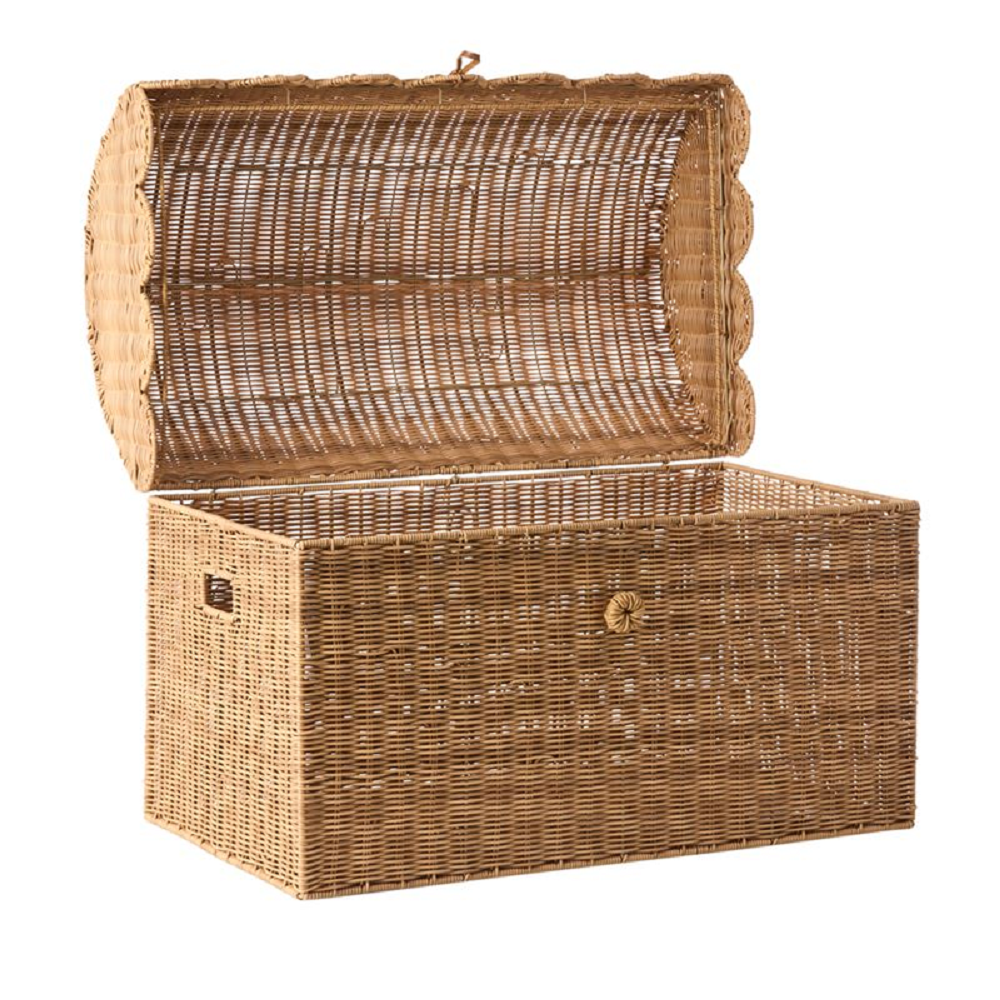 ISLA-7 Poly Rattan Stylish Scalloped Storage Chest - Image 5
