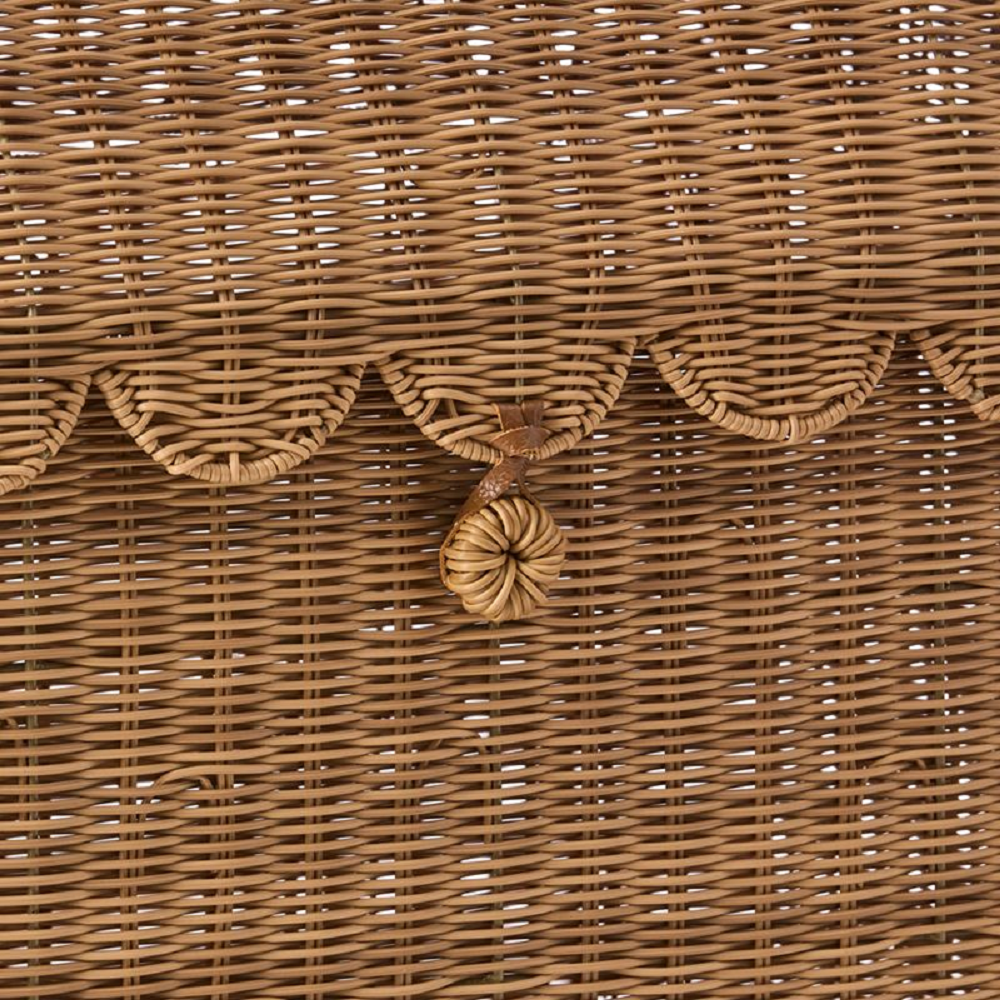 ISLA-7 Poly Rattan Stylish Scalloped Storage Chest - Image 6