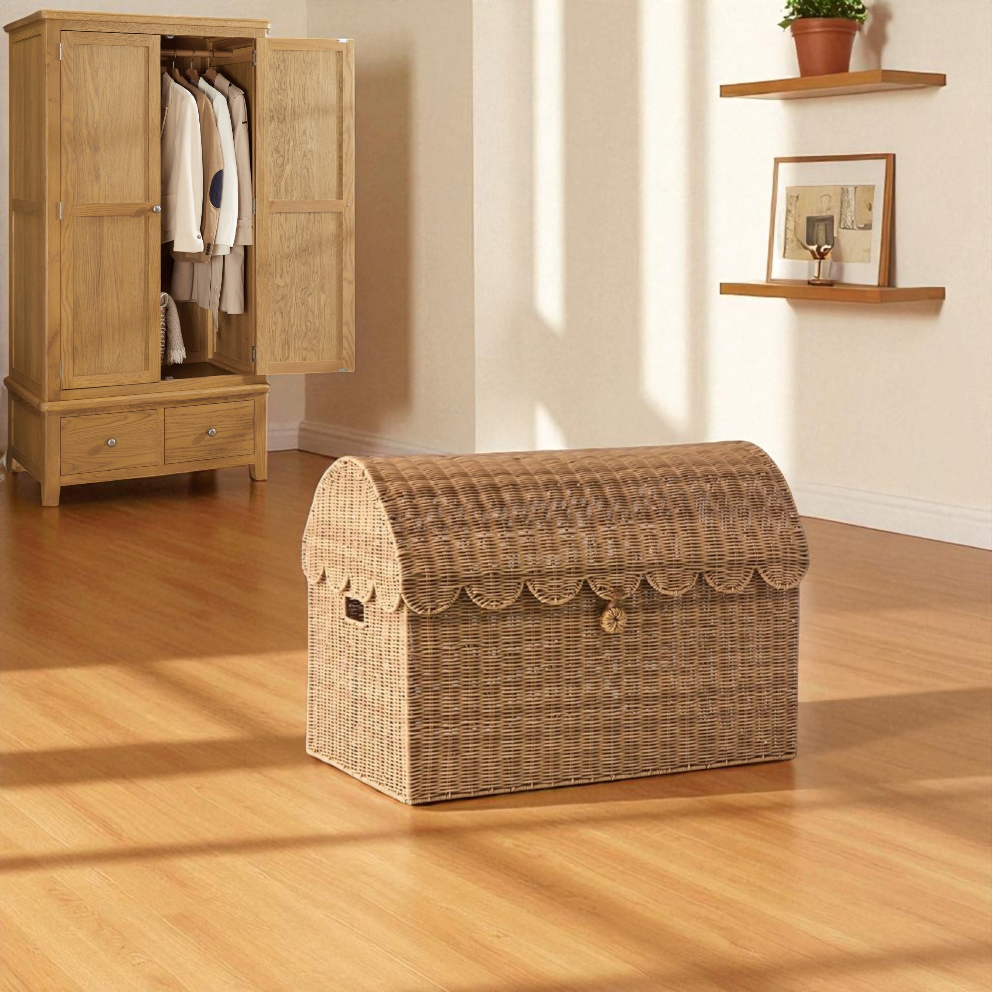 ISLA-7 Poly Rattan Stylish Scalloped Storage Chest