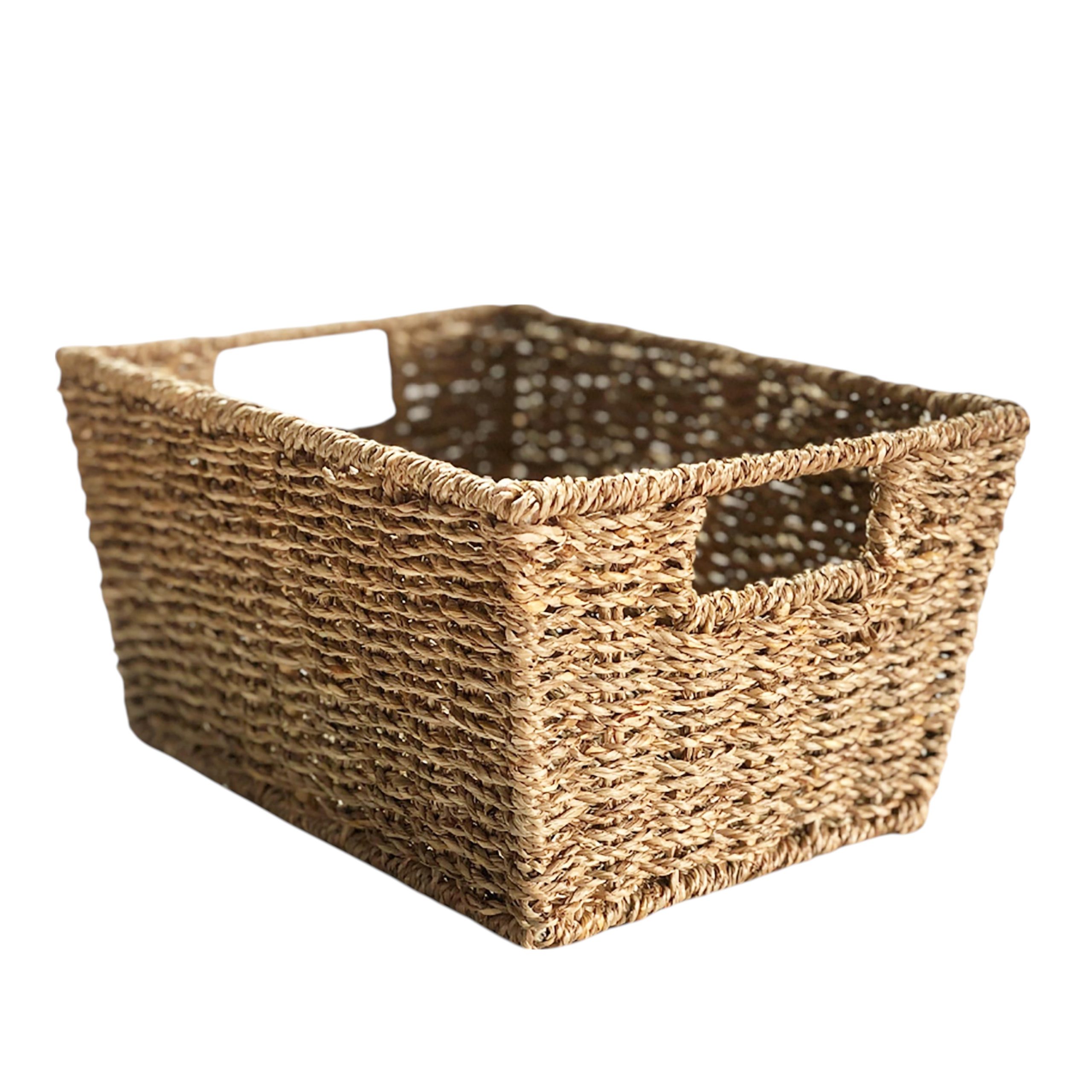 ISLA-4 Seagrass Rect Stackable Storage Baskets (4-Pack) - Image 4
