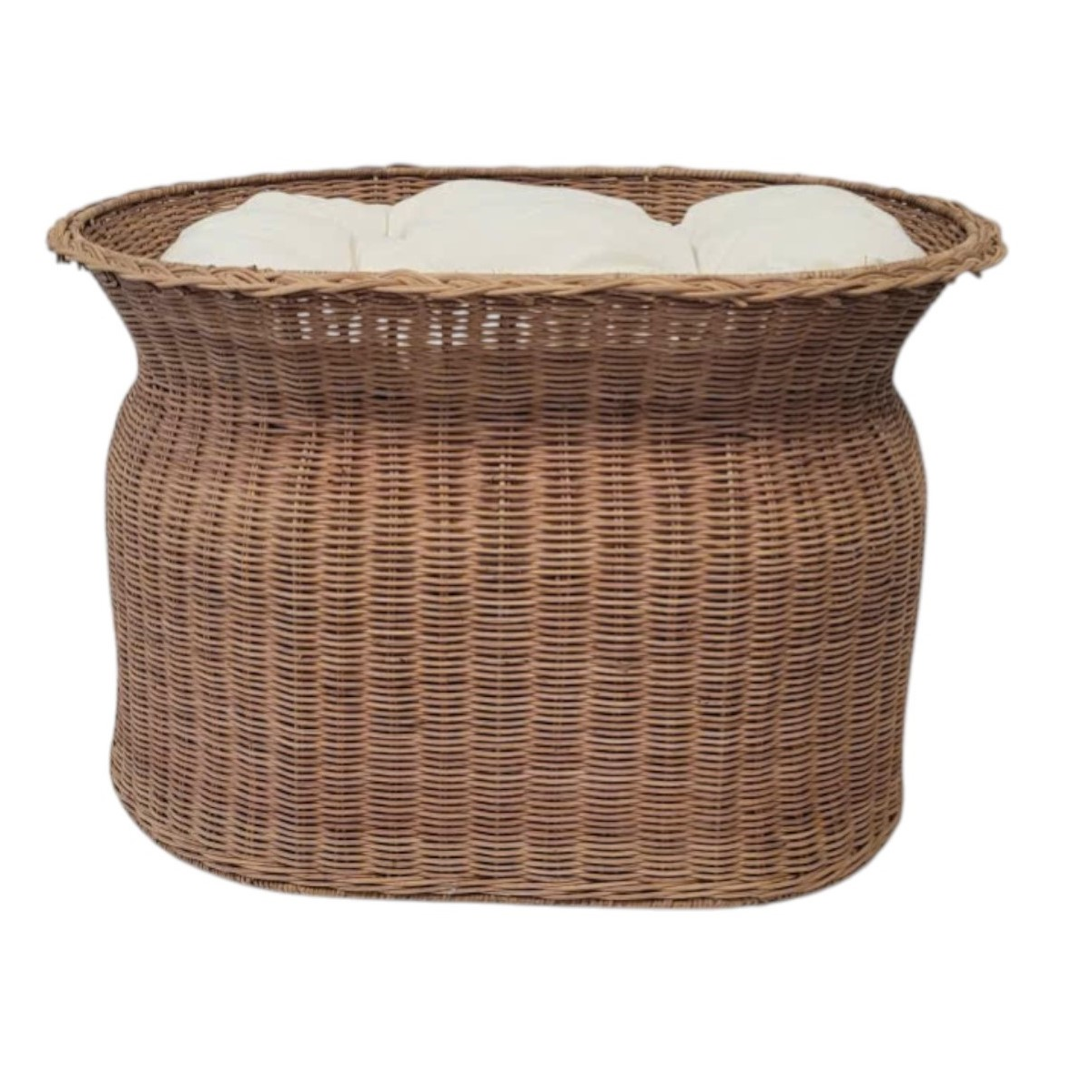 NEVIS-5 Rattan Stylish 2-tier Oval Cat House - Image 5