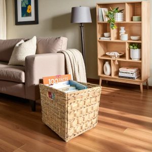 ISLA-3 Hyacinth Stylish Cube Foldable Storage Basket