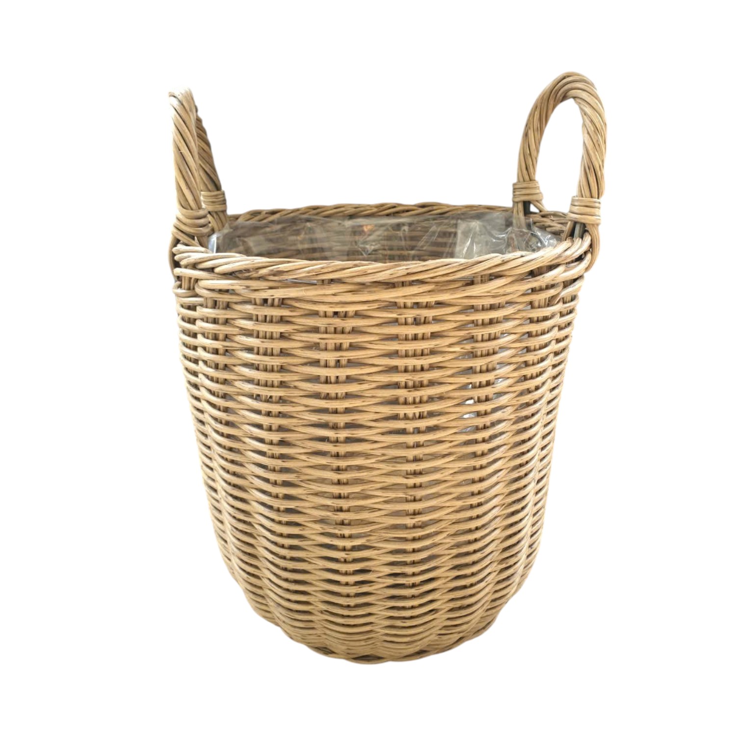 CAPRI-7 Poly Rattan Round Basket Planters with Handles (Set 3) - Image 4