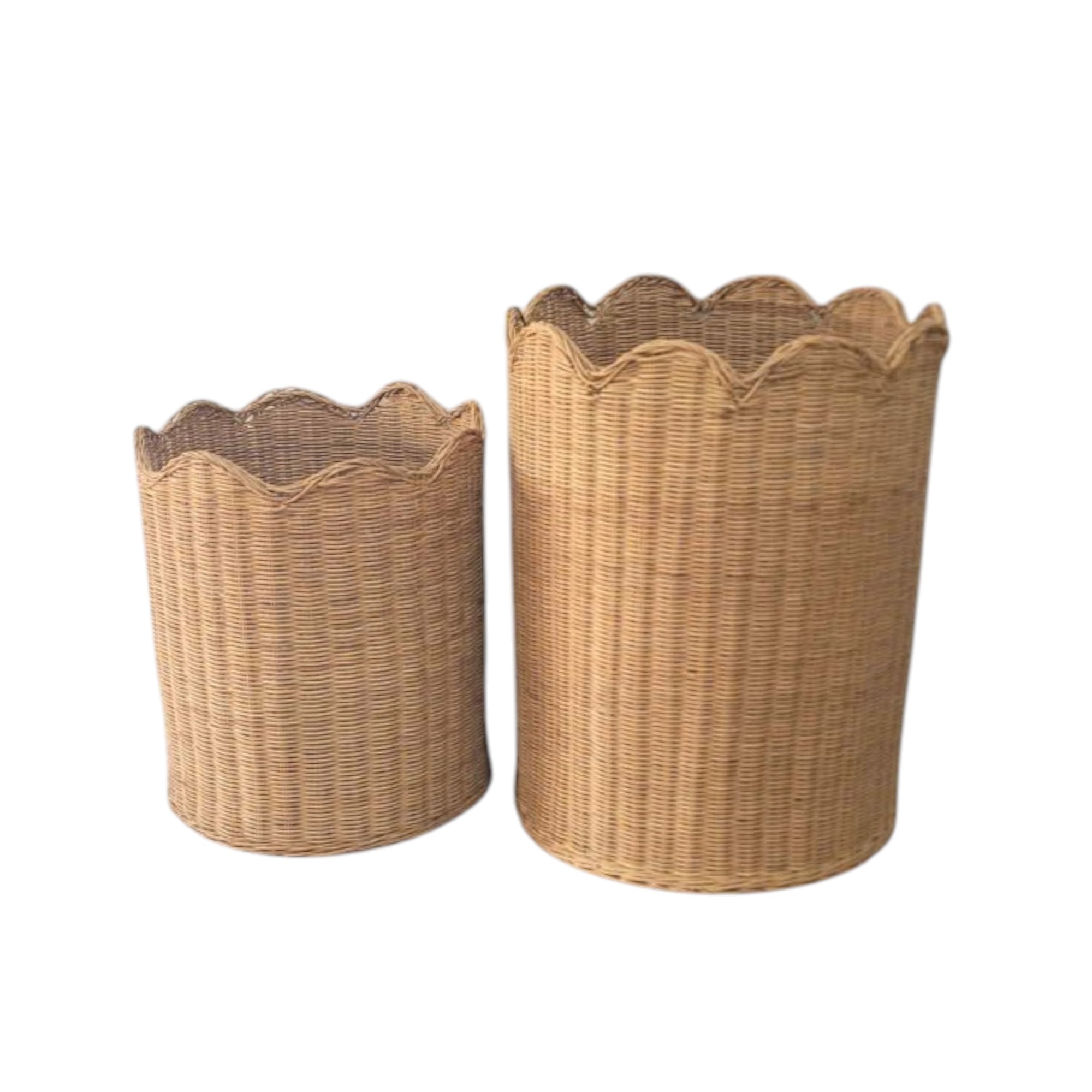 ISLA-5 Rattan Round Scalloped Hampers (Set 2) - Image 4