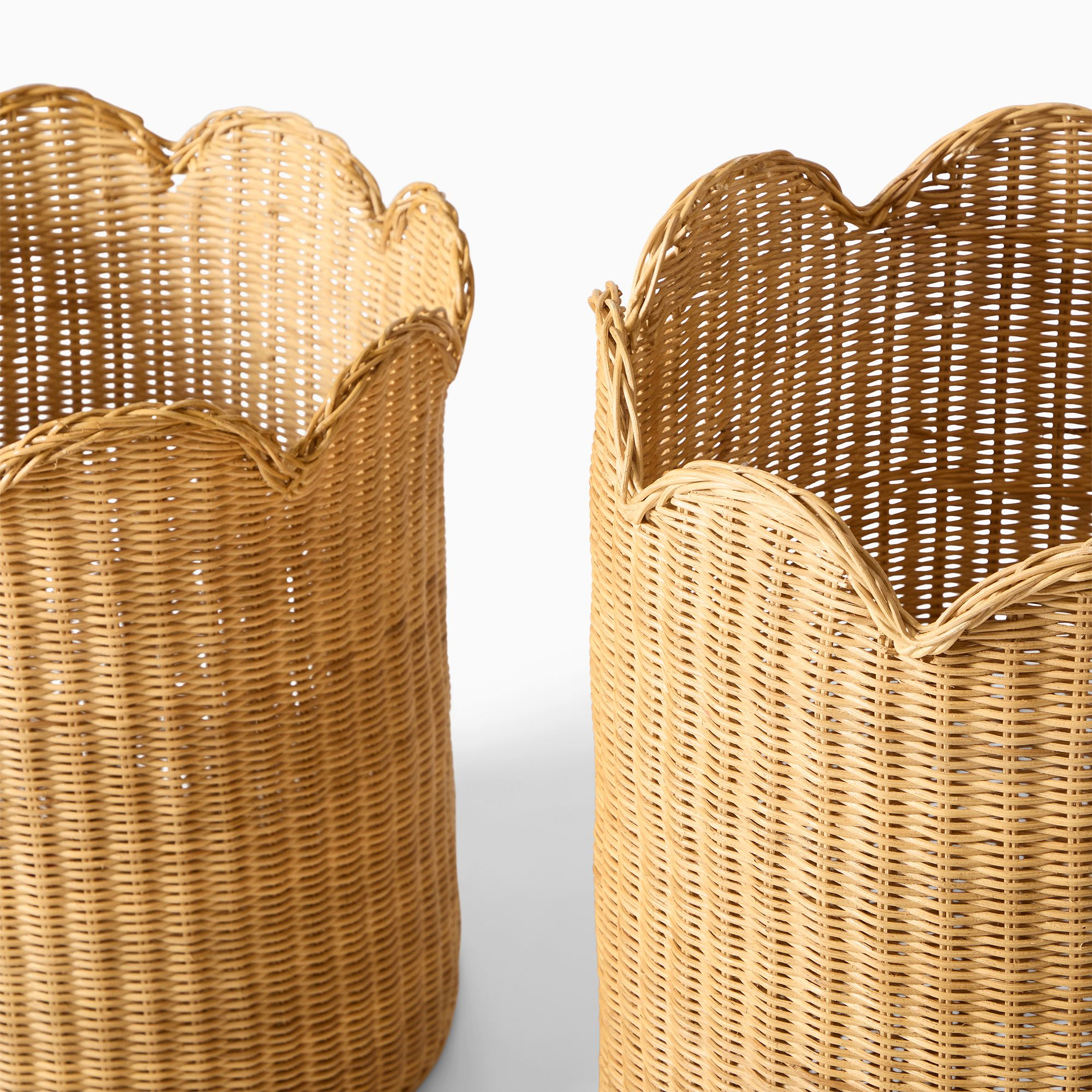 ISLA-5 Rattan Round Scalloped Hampers (Set 2) - Image 5