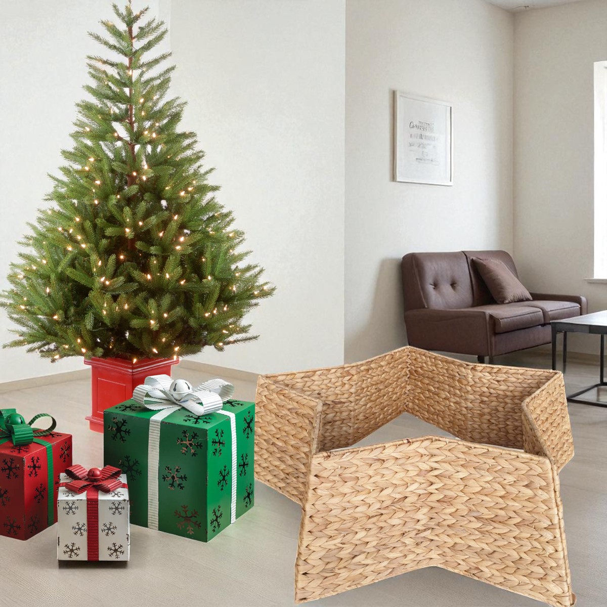 FIJI-1 Hyacinth Collapsible Pentastar Christmas Tree Collar - Image 2